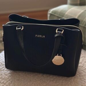 Furla Midnight Black Satchel